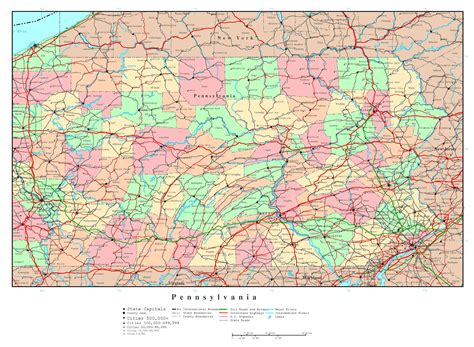Pennsylvania (PA) Map .
